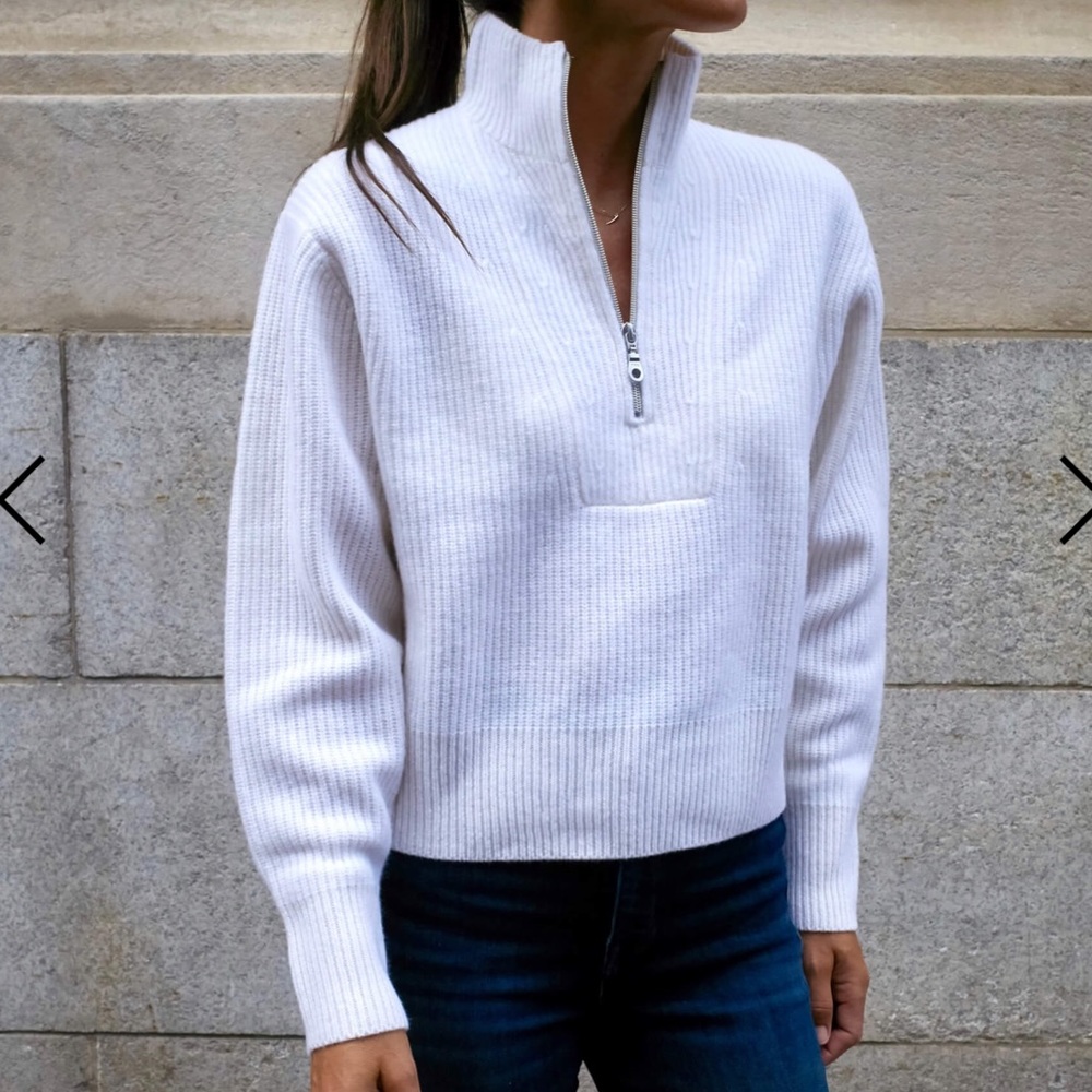 AYR the Fluffito in snow merino wool polo
